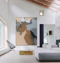 Load image into Gallery viewer, Gray Painting Beige Painting Brown Painting Abstract Art Yp006