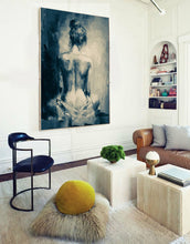 Load image into Gallery viewer, Nude Wall Art Original Black and White Erotic Painting for Bedroom Cp020