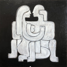 Load image into Gallery viewer, Human Black And White Paintings On Canvas White Couple Living Room Art Kp036