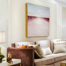 Load image into Gallery viewer, Large Pink Wall Painting Ocean Sunset Abstract Painting Cp041