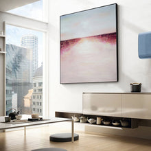Load image into Gallery viewer, Large Pink Wall Painting Ocean Sunset Abstract Painting Cp041