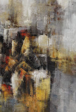 Load image into Gallery viewer, White Gray Red Texture Abstract Painting on Canvas Ap086