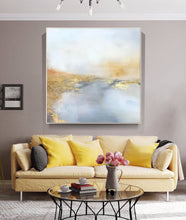 Load image into Gallery viewer, Gray Gold Wall Painting Landscape Painting on Canvas Impressionist Op054