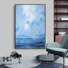 Load image into Gallery viewer, Large Ocean Painting Blue Sky Painting Office Art Ap116