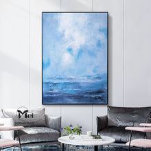 Load image into Gallery viewer, Large Ocean Painting Blue Sky Painting Office Art Ap116