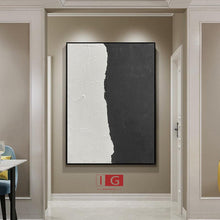 Load image into Gallery viewer, Black and White Painting Minimalist Abstract Painting Qp053