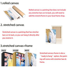 Load image into Gallery viewer, Deep Blue Orange Abstract Painting Textured Wall Art Np117