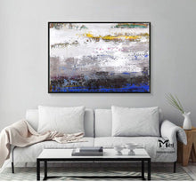Load image into Gallery viewer, Gold Grey Abstract Painting Original Artwork Kp027