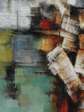 Load image into Gallery viewer, Green Gray Abstract Painting For Living Room Office Art Ap077