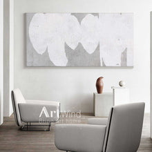 Load image into Gallery viewer, Large Minimalism Abstract Painting White Grey Abstract Canvas Art Dp061
