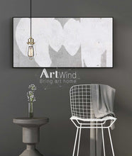 Load image into Gallery viewer, Large Minimalism Abstract Painting White Grey Abstract Canvas Art Dp061
