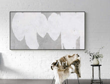 Load image into Gallery viewer, Large Minimalism Abstract Painting White Grey Abstract Canvas Art Dp061