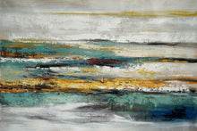 Load image into Gallery viewer, Acrylic Painting Turquoise Teal Blue Modern Abstract Art Ap062