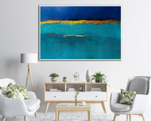 Load image into Gallery viewer, Large Size Art Minimalist Blue Painting On Canvas Minimalist Abstract Painting Bp014