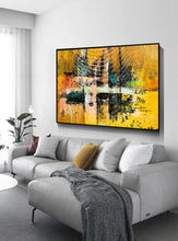Load image into Gallery viewer, Yellow Brown Abstract Painting,Home Decor,Paintings on Canvas Bp046