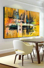 Load image into Gallery viewer, Yellow Brown Abstract Painting,Home Decor,Paintings on Canvas Bp046