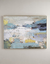 Load image into Gallery viewer, Original White Painting Blue Painting,Minimalist Abstract Canvas Art Bl008