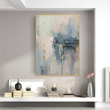 Load image into Gallery viewer, Gray Blue Abstract Wall Art Contemporary Art Painting Op082