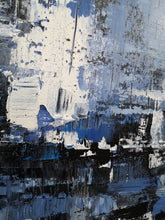 Load image into Gallery viewer, Blue Abstract Painting Modern Original Painting White Abstract Handmade Dp047