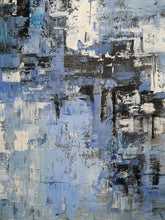 Load image into Gallery viewer, Blue Abstract Painting Modern Original Painting White Abstract Handmade Dp047
