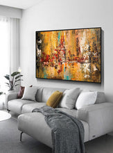 Load image into Gallery viewer, Extra Large Modern Wall Art Palette Knife Canvas Abstract Painting Gp079
