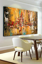 Load image into Gallery viewer, Extra Large Modern Wall Art Palette Knife Canvas Abstract Painting Gp079