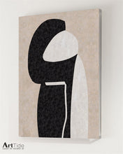 Load image into Gallery viewer, Beige Painting Blcak Painting Large Simple Canvas Painting Qp083