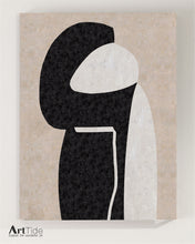 Load image into Gallery viewer, Beige Painting Blcak Painting Large Simple Canvas Painting Qp083