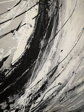 Load image into Gallery viewer, Minimalist Abstract Painting Beige Painting White Black Art Handmade Artwork Dp046