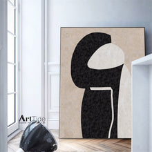 Load image into Gallery viewer, Beige Painting Blcak Painting Large Simple Canvas Painting Qp083