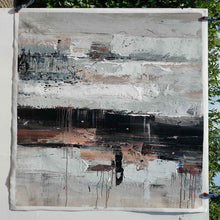 Load image into Gallery viewer, Gray White Brown Abstract Acrylic Painting on Canvas Ap083