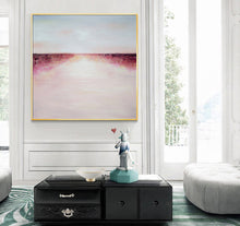 Load image into Gallery viewer, Large Pink Wall Painting Ocean Sunset Abstract Painting Cp041