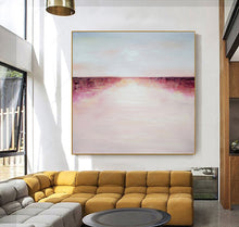 Load image into Gallery viewer, Large Pink Wall Painting Ocean Sunset Abstract Painting Cp041
