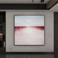 Load image into Gallery viewer, Large Pink Wall Painting Ocean Sunset Abstract Painting Cp041