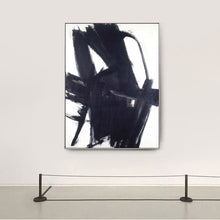 Load image into Gallery viewer, Large Black and White Painting Minimalist Painting Op064