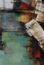 Load image into Gallery viewer, Green Gray White Abstract Artwork Oversize Texture Oil Painting Ap091