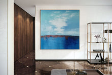 Load image into Gallery viewer, Cloud Oil Painting Blue Ocean Abstract Painting Living Room Sofa Art Np051
