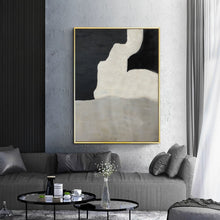 Load image into Gallery viewer, Black And White Grey Contemporary Art Hand Painted Abstract Painting Op097