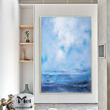 Load image into Gallery viewer, Large Ocean Painting Blue Sky Painting Office Art Ap116