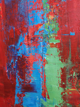 Load image into Gallery viewer, Red Painting On Canvas Large Colorful Contemporary Art Kp025