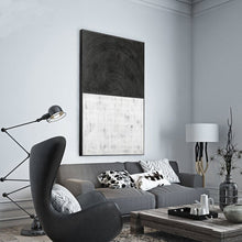 Load image into Gallery viewer, Original Black and White Minimalist Wall Art Abstract Canvas Painting for Wall Gp040