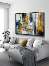 Load image into Gallery viewer, Giant Wall Painting Modern Yellow Brown Abstract Painting Bp040