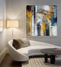 Load image into Gallery viewer, Giant Wall Painting Modern Yellow Brown Abstract Painting Bp040