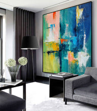 Load image into Gallery viewer, Modern Paintings Big,Green Calming Abstract Painting Gp072
