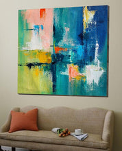 Load image into Gallery viewer, Modern Paintings Big,Green Calming Abstract Painting Gp072