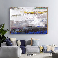 Load image into Gallery viewer, Gold Grey Abstract Painting Original Artwork Kp027