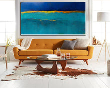 Load image into Gallery viewer, Large Size Art Minimalist Blue Painting On Canvas Minimalist Abstract Painting Bp014