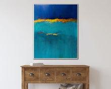 Load image into Gallery viewer, Large Size Art Minimalist Blue Painting On Canvas Minimalist Abstract Painting Bp014