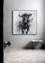 Load image into Gallery viewer, Bull Painting Bull Wall Decor Highland Cow Abstract Painting Qp049