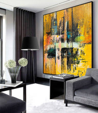 Load image into Gallery viewer, Yellow Brown Abstract Painting,Home Decor,Paintings on Canvas Bp046